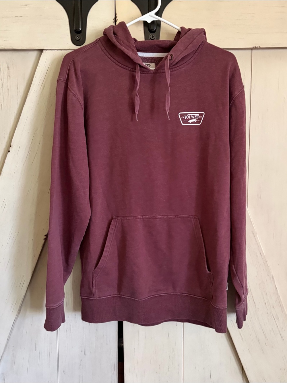 Vans Maroon Hoodie with Chest Logo Size Medium